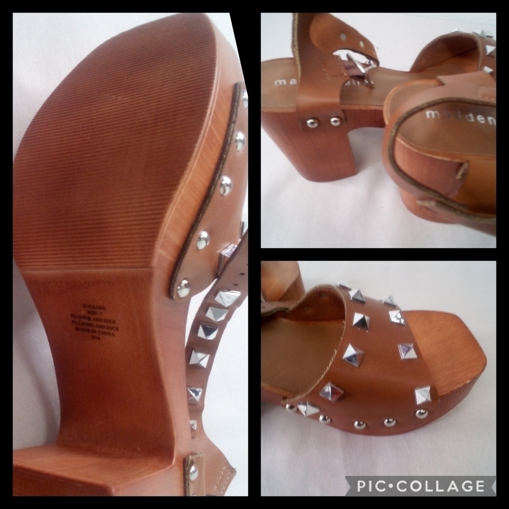 New Madden wooden heels shoes - Picture 3 of 8